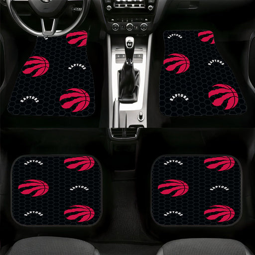 raptors red nba logo hexagon Car floor mats Universal fit