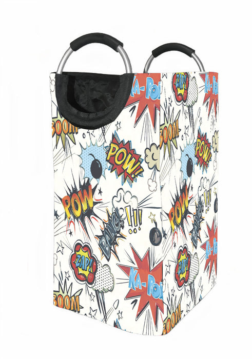 rasch ka pow pattern comic Laundry Hamper | Laundry Basket