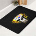 punisher steelers logo yellow bath rugs