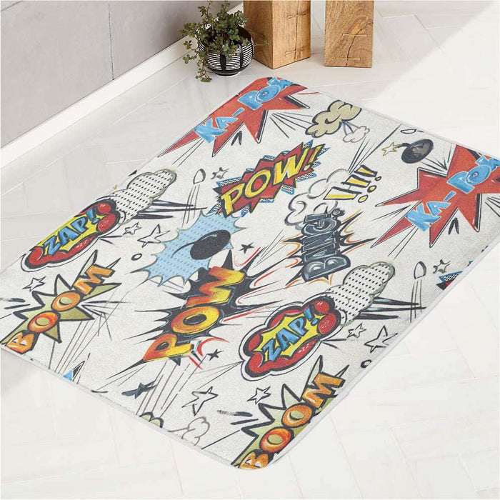 rasch ka pow pattern comic bath rugs