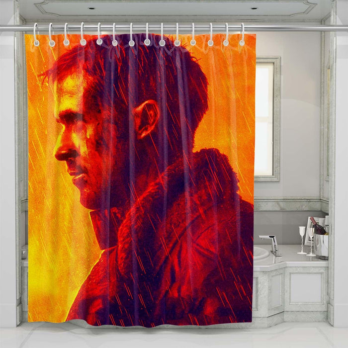 ryan gosling red light blade runner 2049 shower curtains