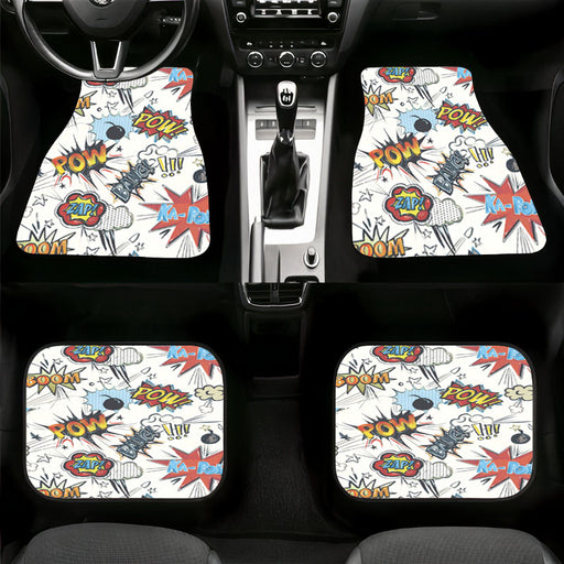 rasch ka pow pattern comic Car floor mats Universal fit