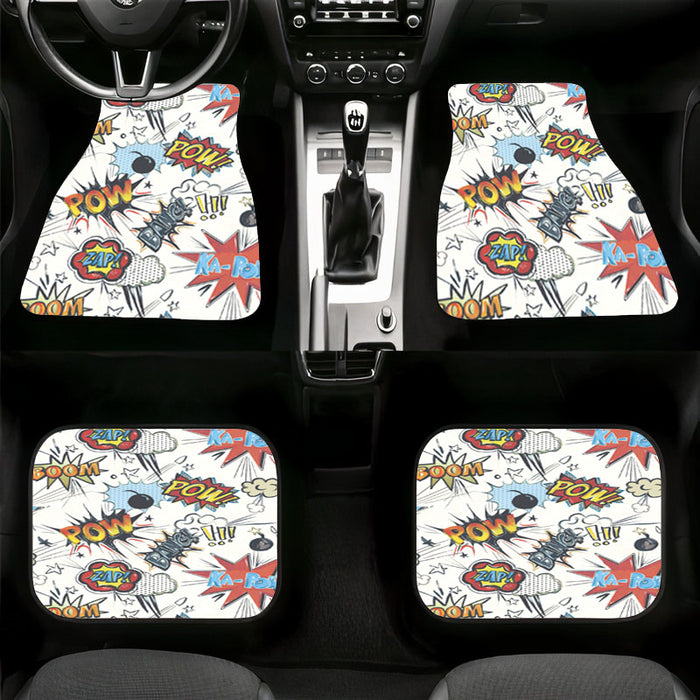 rasch ka pow pattern comic Car floor mats Universal fit