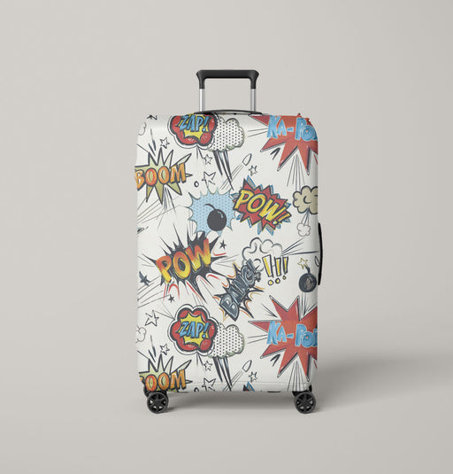 rasch ka pow pattern comic Luggage Cover | suitcase