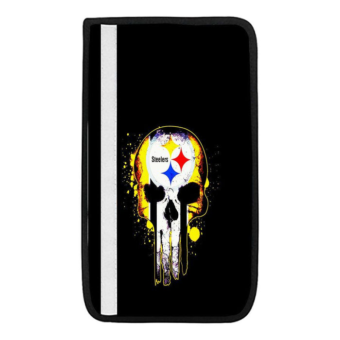 punisher steelers logo yellow Car seat belt cover