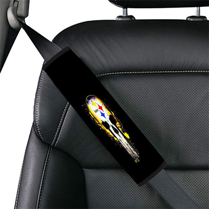 punisher steelers logo yellow Car seat belt cover - Grovycase