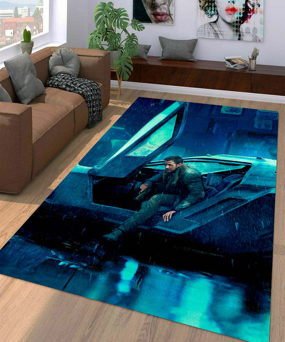 ryan gosling with car blade runner 2049 Living room carpet rugs