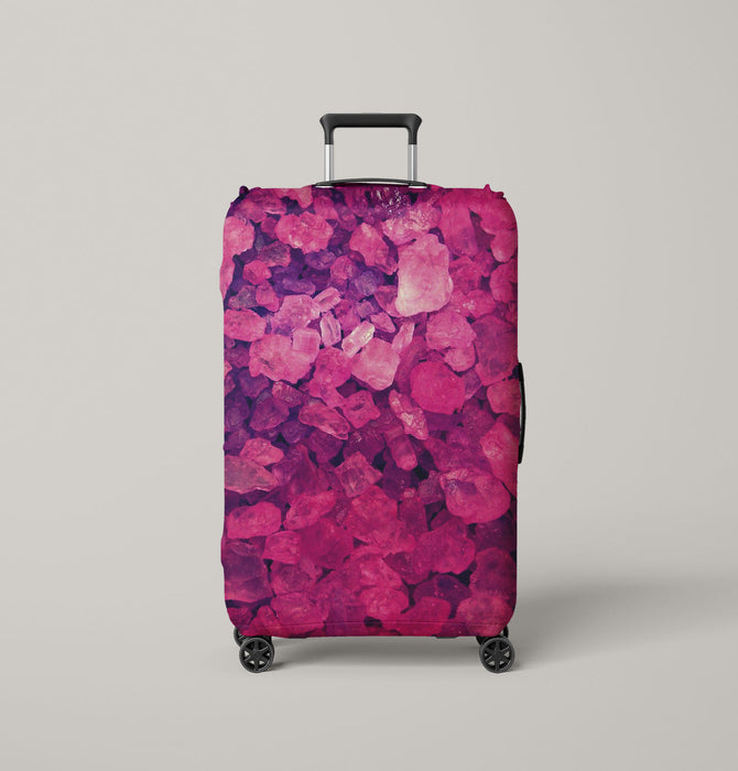 real crystal pink purple Luggage Cover | suitcase