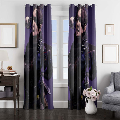 purple light wraith apex legends window Curtain