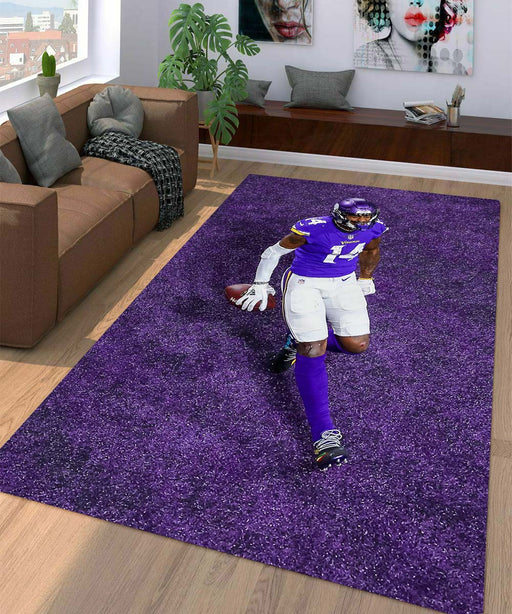 purple minnesota vikings nfl player Living room carpet rugs