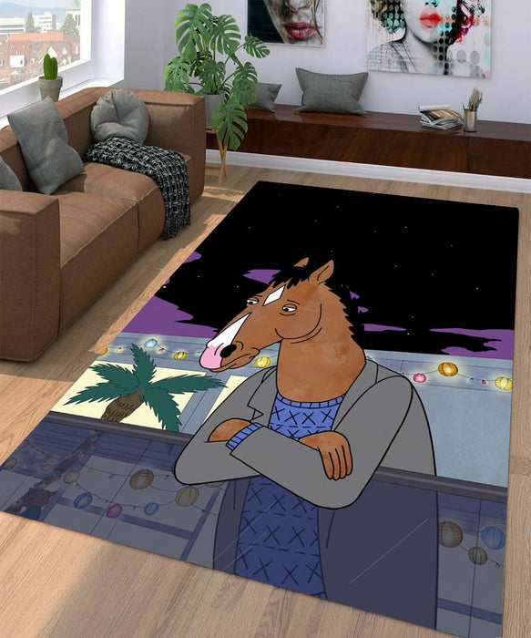 sad bojack horseman Living room carpet rugs