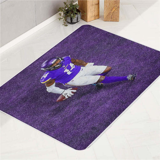 purple minnesota vikings nfl player bath rugs