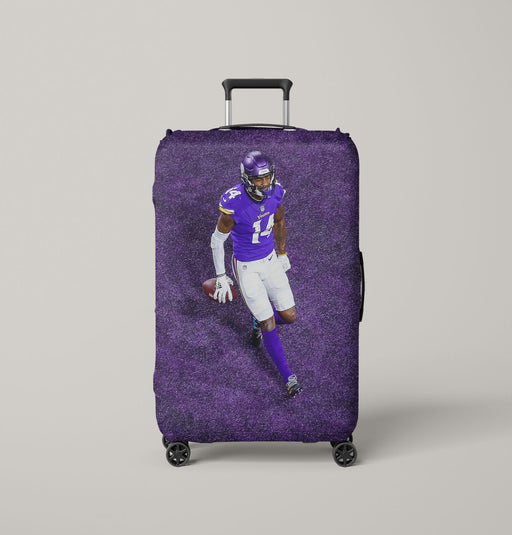 purple minnesota vikings nfl player Luggage Covers | Suitcase