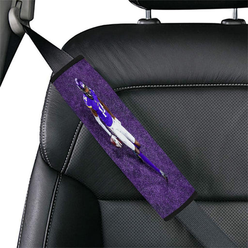 purple minnesota vikings nfl player Car seat belt cover - Grovycase