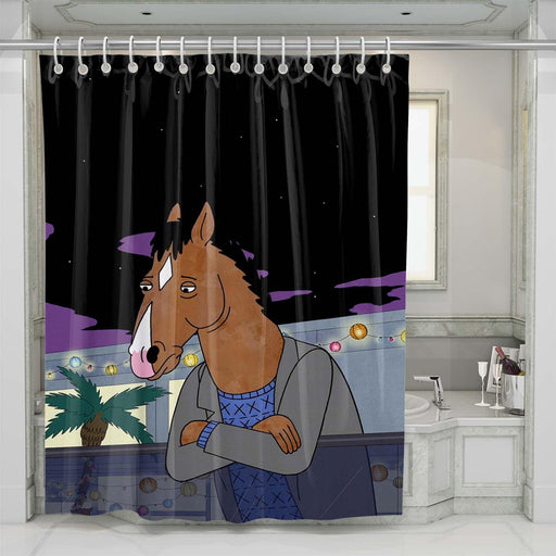 sad bojack horseman shower curtains