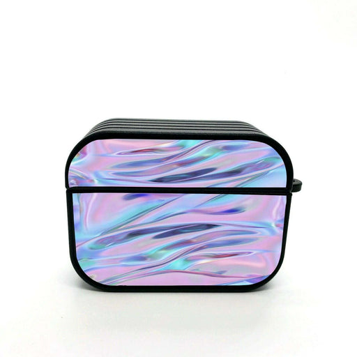 realistic holographc vaporwave cloth airpods case