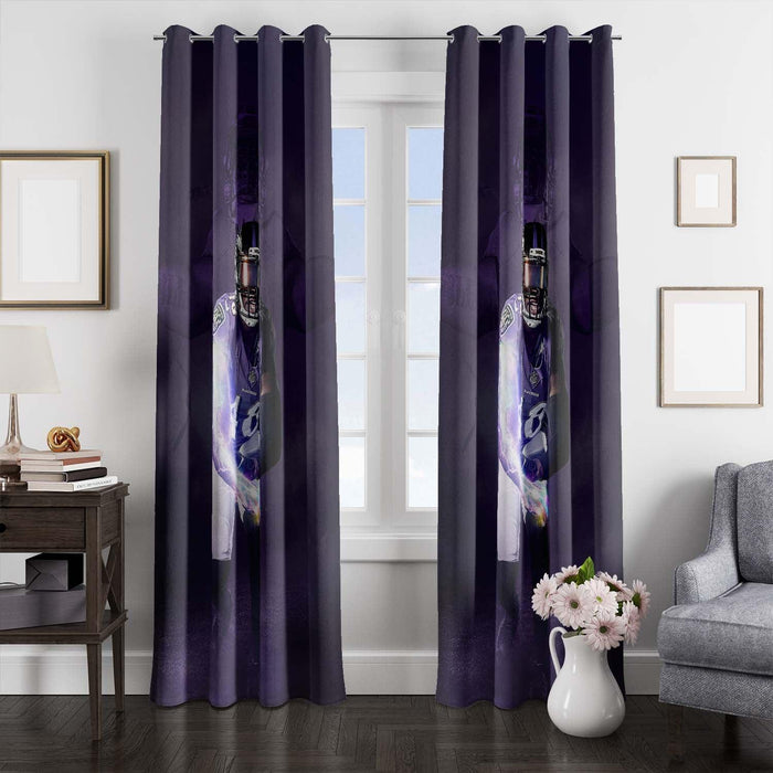 purple tone of nfl window Curtain