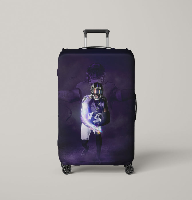 purple tone of nfl Luggage Covers | Suitcase