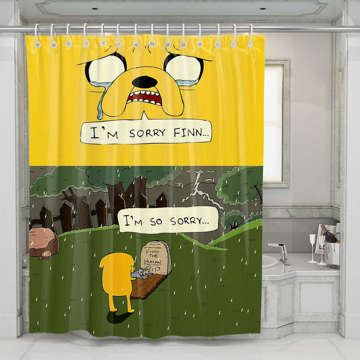 sad jack adventure time shower curtains