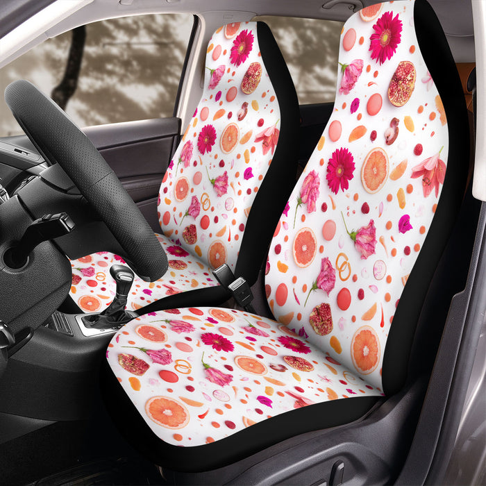 realistic pattern of flower and fruit Car Seat Covers