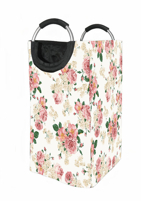 realistic pink flowers art Laundry Hamper | Laundry Basket