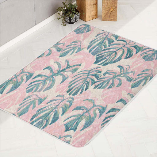 realistic watercolor painting floral bath rugs