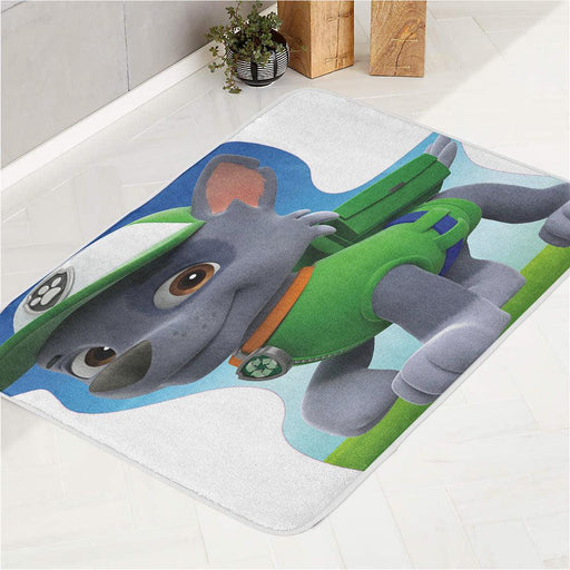 rocky dog of paw patrol kids bath rugs