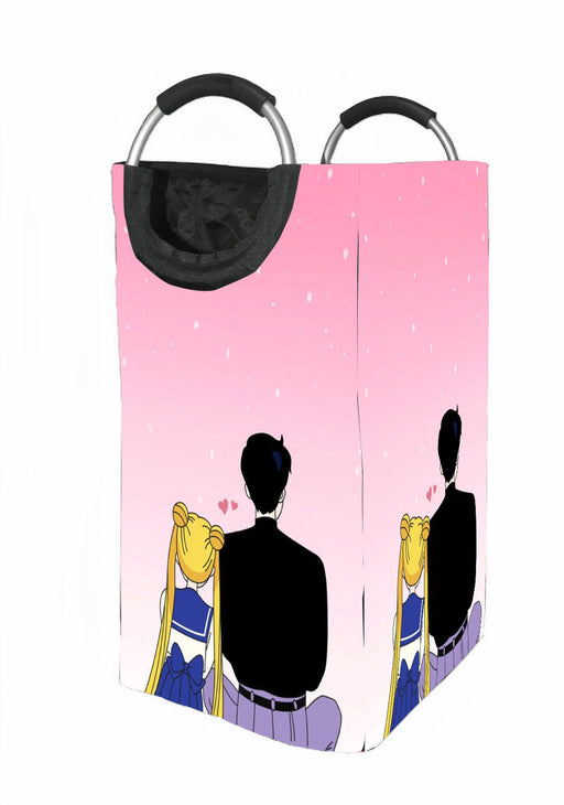 sailor moon in love aesthetic Laundry Hamper | Laundry Basket