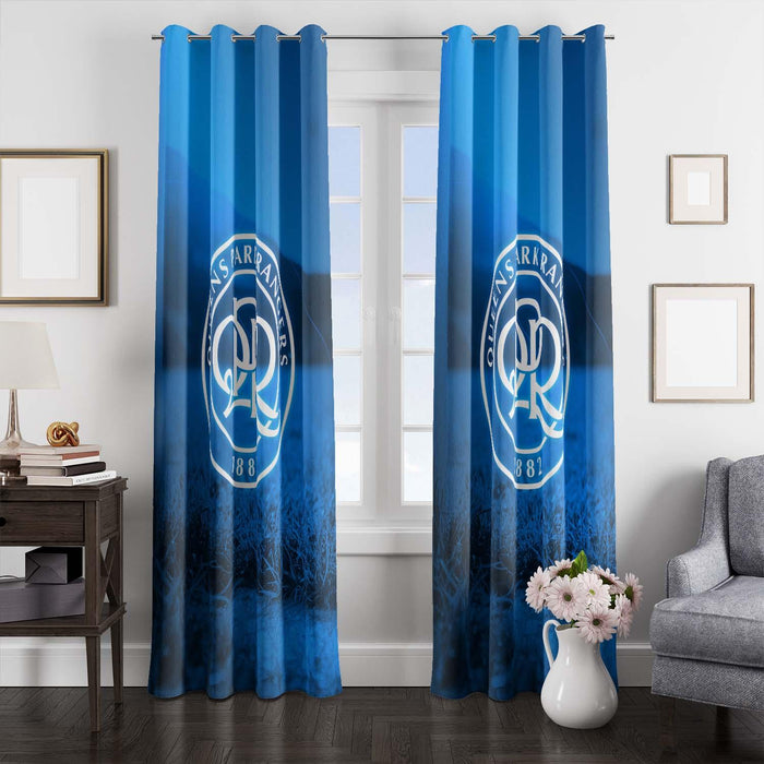 queens park rangers team blue logo window Curtain