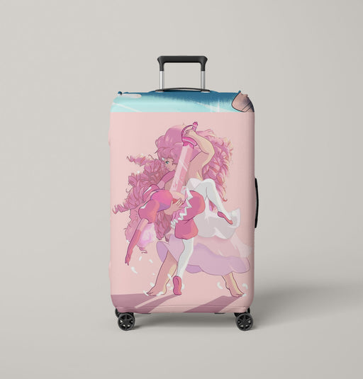 rose quartz and pink diamond Luggage Covers | Suitcase