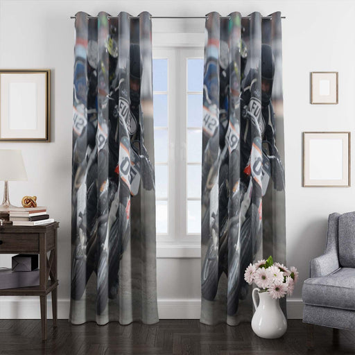 racing of motocross x games window Curtain