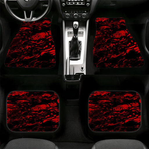 red liquid turbulent displace Car floor mats Universal fit