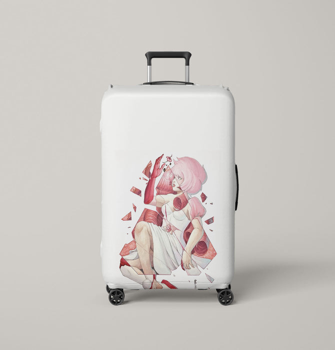 rose quartz falling and bleeding Luggage Covers | Suitcase