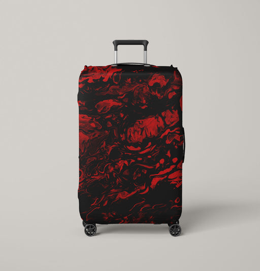 red liquid turbulent displace Luggage Cover | suitcase