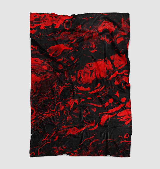 red liquid turbulent displace Ultra soft fleece blanket