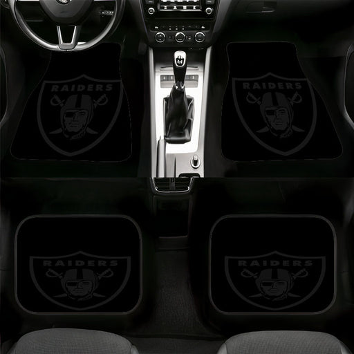 raiders oakland black fading Car floor mats Universal fit