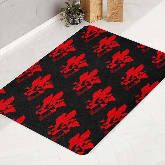 red nerv neon genesis evangelion bath rugs