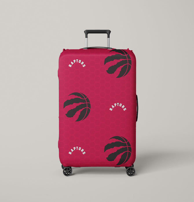 red raptors nba team logo hexagon Luggage Cover | suitcase