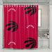 red raptors nba team logo hexagon shower curtains