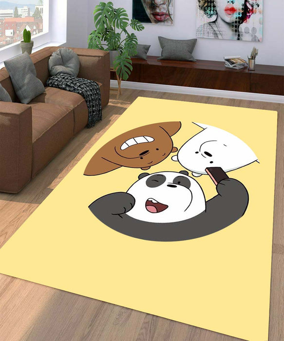 selfie we bare bears Living room carpet rugs