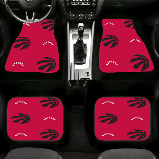 red raptors nba team logo hexagon Car floor mats Universal fit