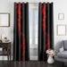 red thunder light abstract pattern window Curtain