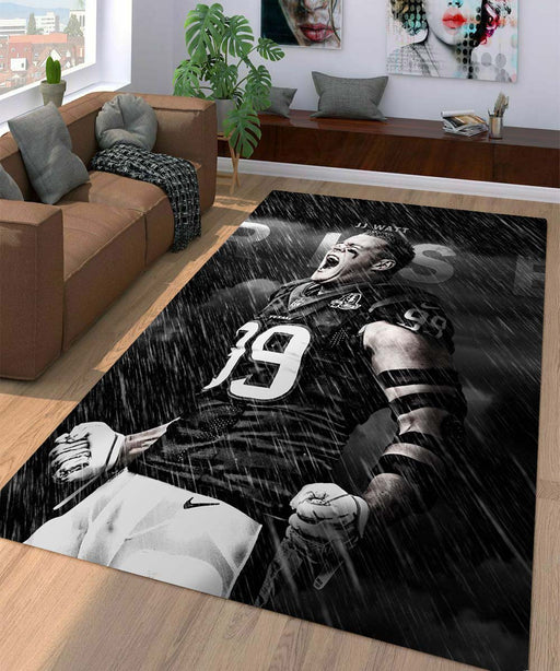 rainy power nfl Living room carpet rugs