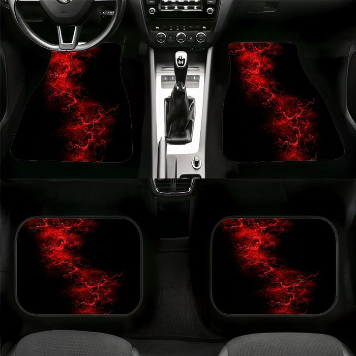 red thunder light abstract pattern Car floor mats Universal fit