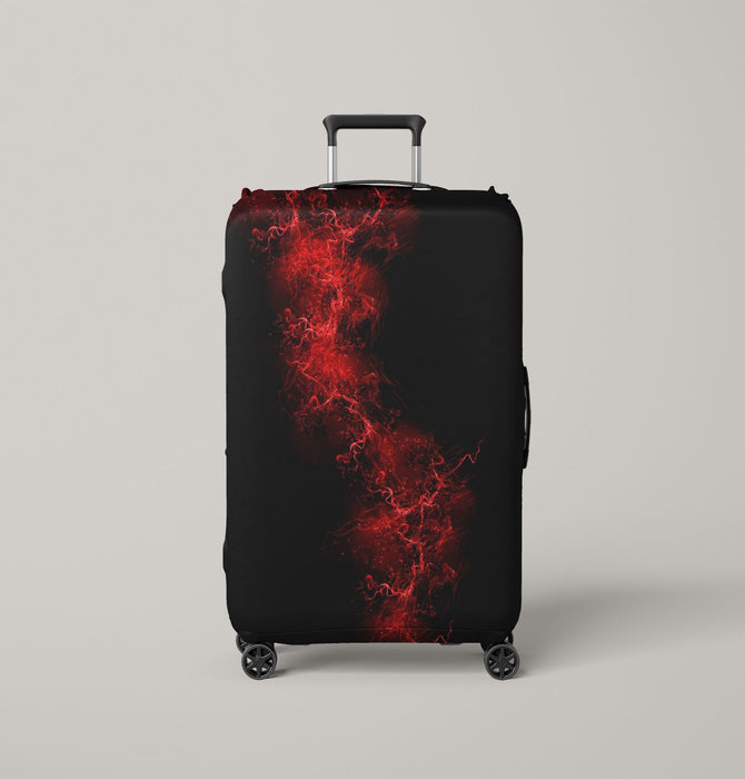 red thunder light abstract pattern Luggage Cover | suitcase