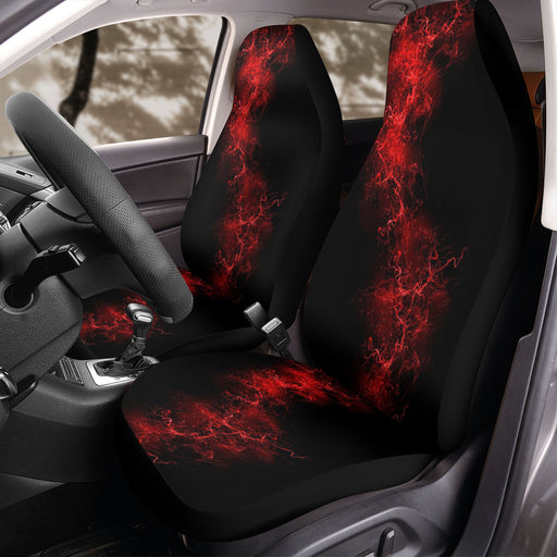 red thunder light abstract pattern Car Seat Covers