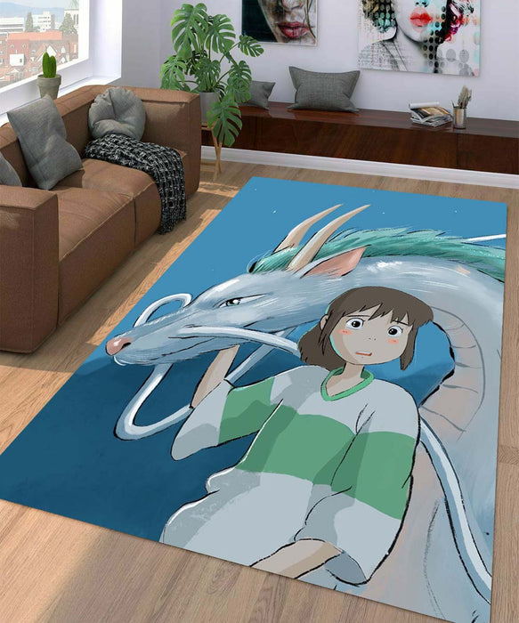 sen and white dragon Living room carpet rugs