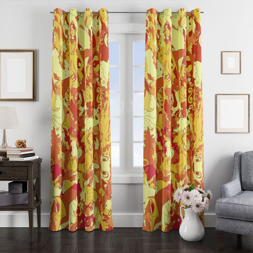 red tint pokemon nintendo window Curtain