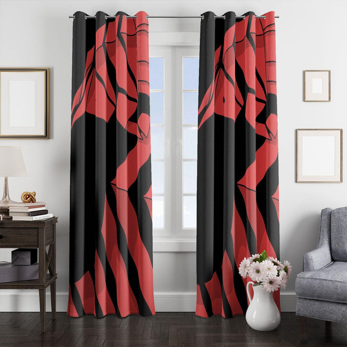 redbull pattern shape red window Curtain