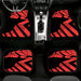 redbull pattern shape red Car floor mats Universal fit